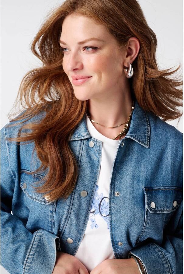 MS Mode spijkerjas Plus Size middelblauw