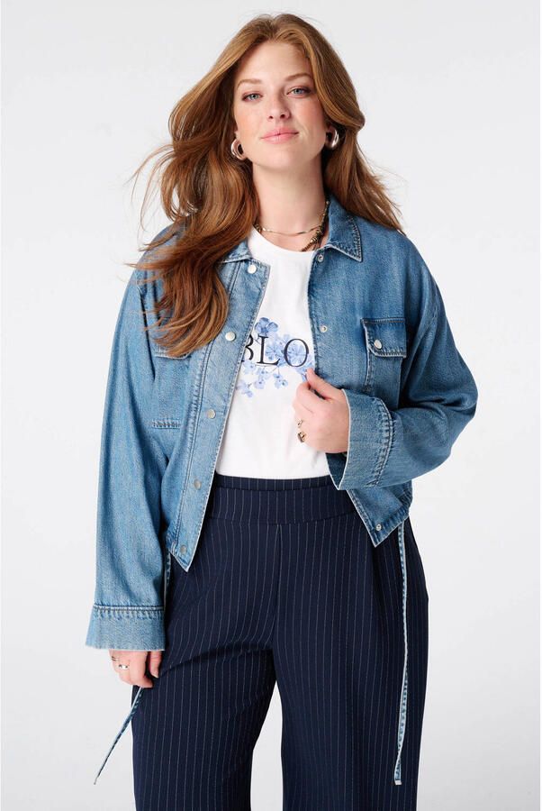 MS Mode spijkerjas Plus Size middelblauw - Foto 2