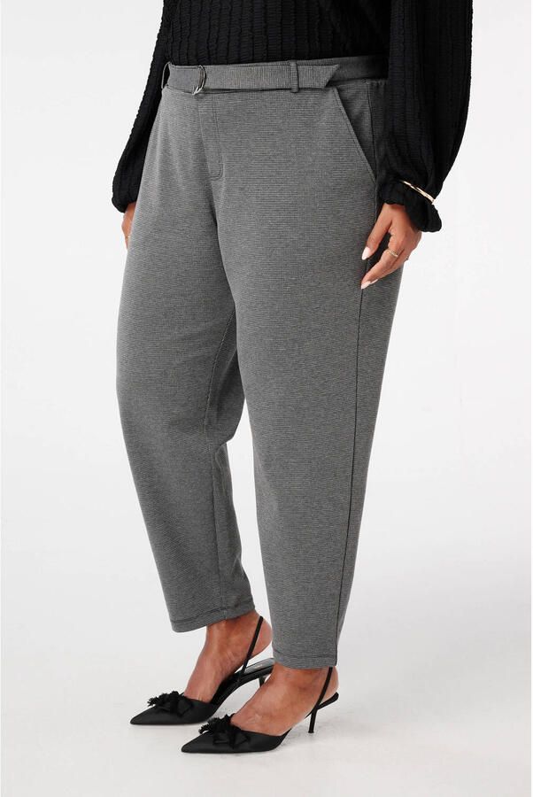 MS Mode straight high waist broek zwart
