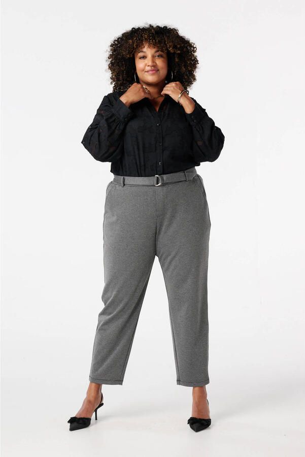 MS Mode straight high waist broek zwart - Foto 3