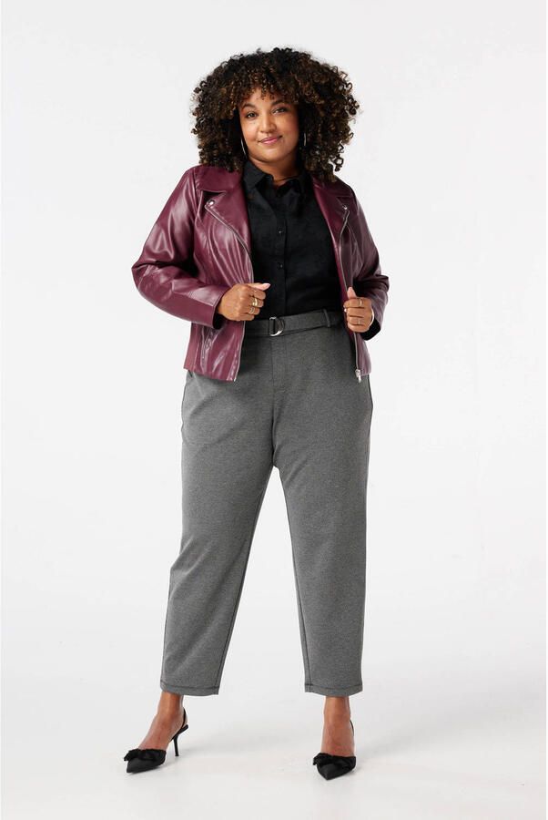 MS Mode straight high waist broek zwart - Foto 2
