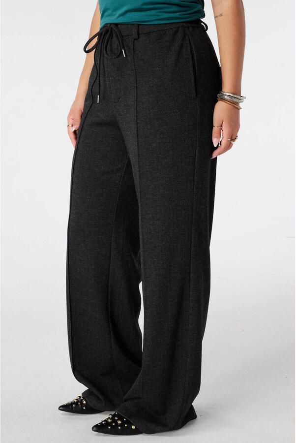MS Mode straight leg broek grijs
