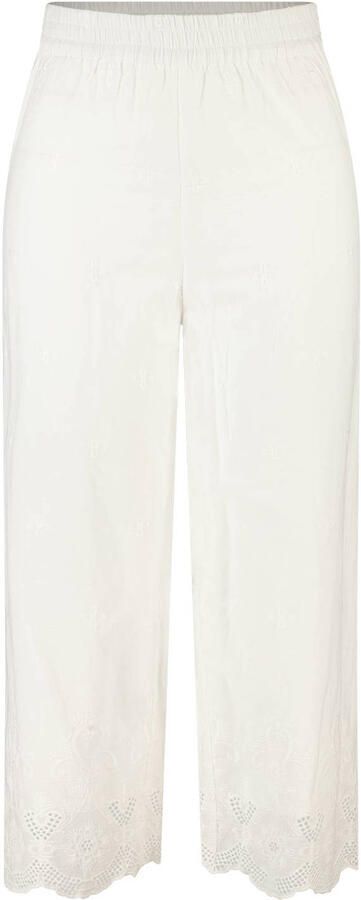 MS Mode straight leg broek met borduursels Plus Size wit - Foto 2