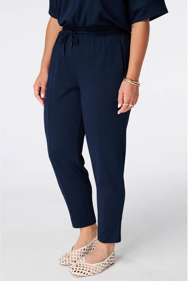 MS Mode straight leg broek Plus Size donkerblauw
