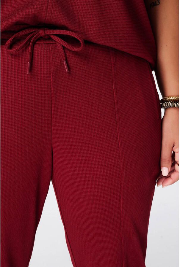 MS Mode straight leg broek Plus Size donkerrood - Foto 2