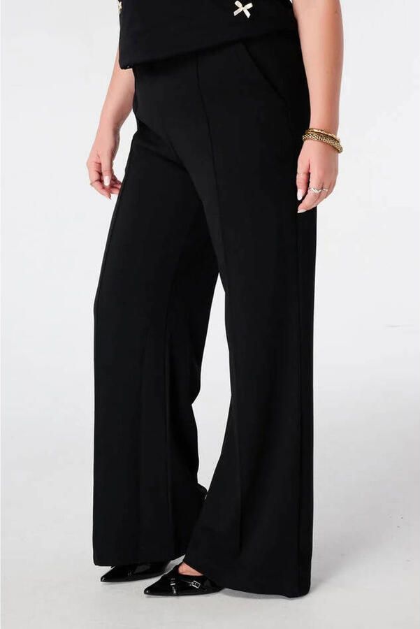 MS Mode straight leg broek zwart