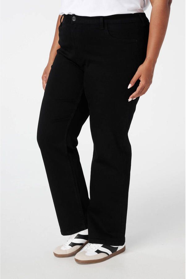 MS Mode straight leg jeans zwart