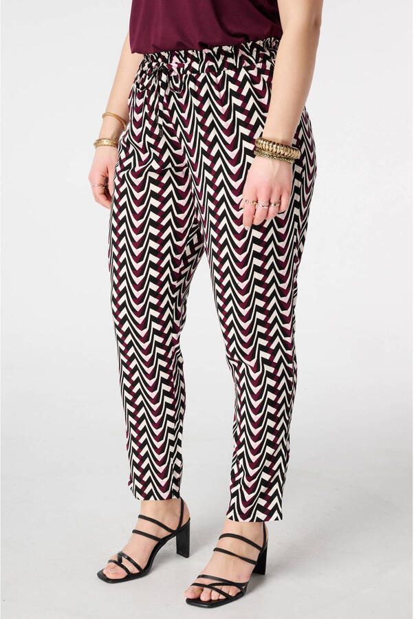 MS Mode straight regular waist broek rood