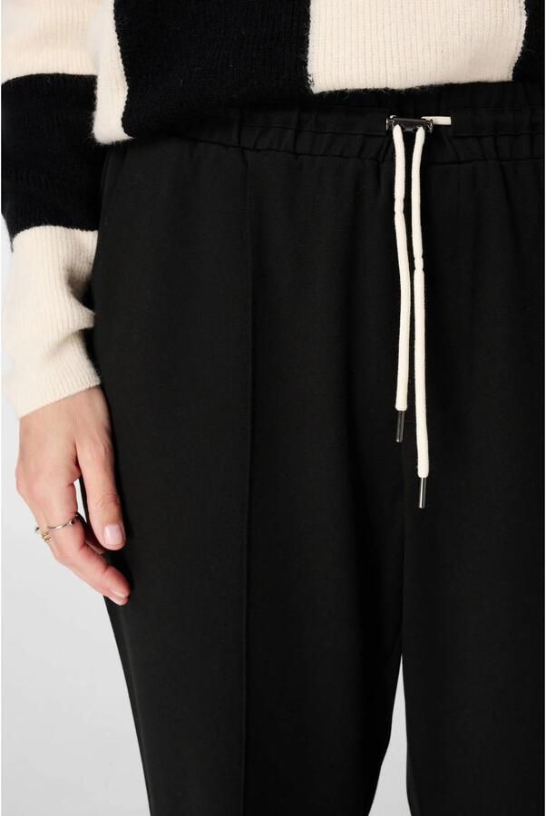 MS Mode straight regular waist broek zwart - Foto 2