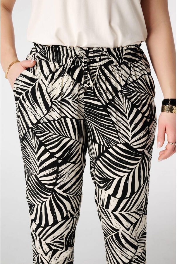 MS Mode straight regular waist broek zwart - Foto 2