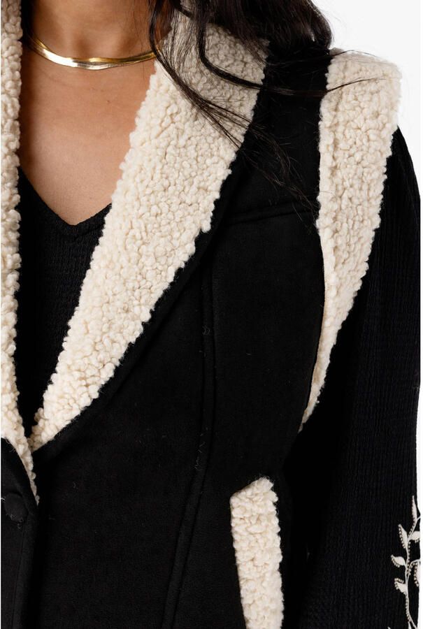 MS Mode suede gilet zwart - Foto 2