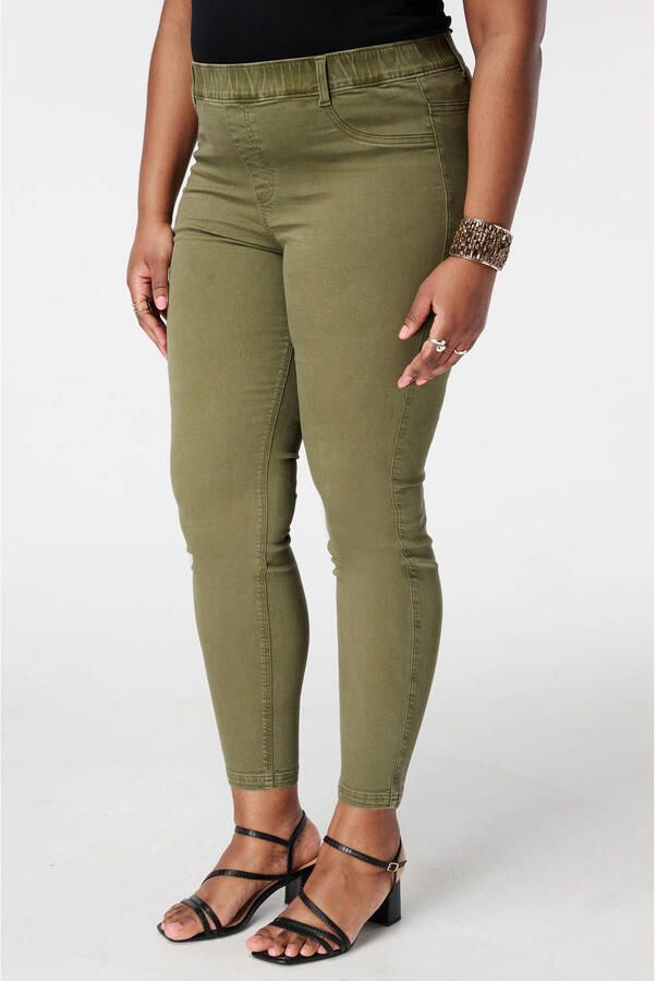 MS Mode super skinny high waist broek groen