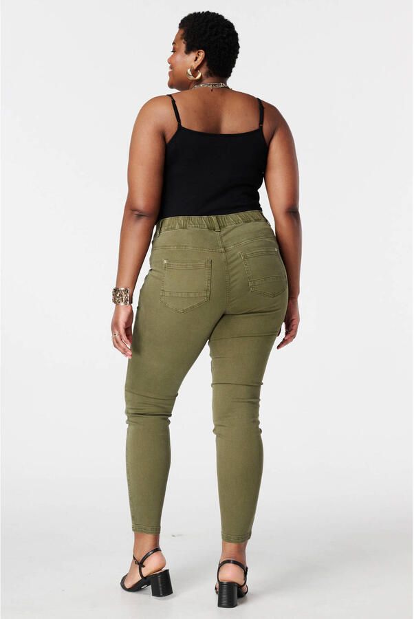 MS Mode super skinny high waist broek groen - Foto 3