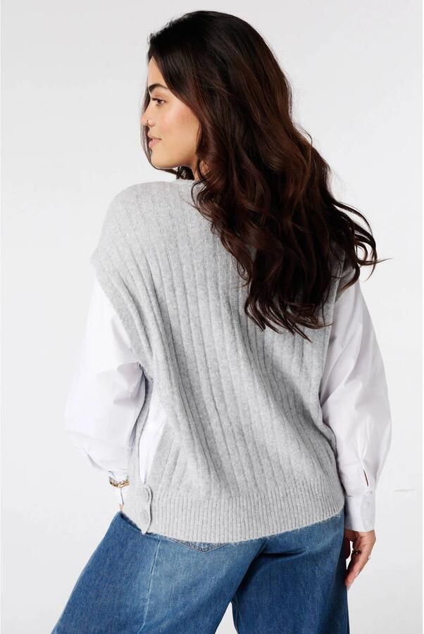 MS Mode sweater grijs ecru - Foto 3