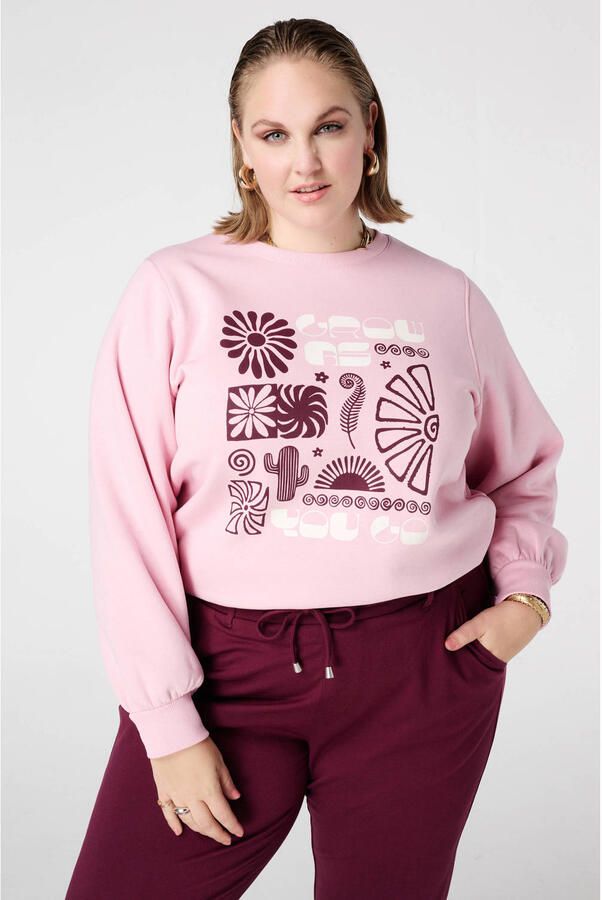 MS Mode sweater lichtroze
