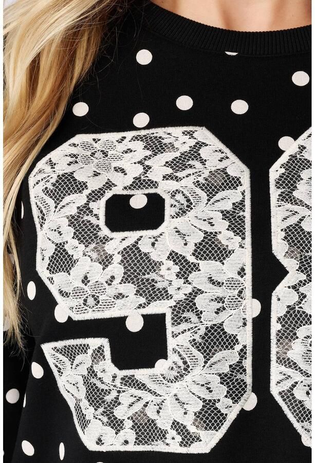 MS Mode sweater met stippen zwart wit - Foto 3