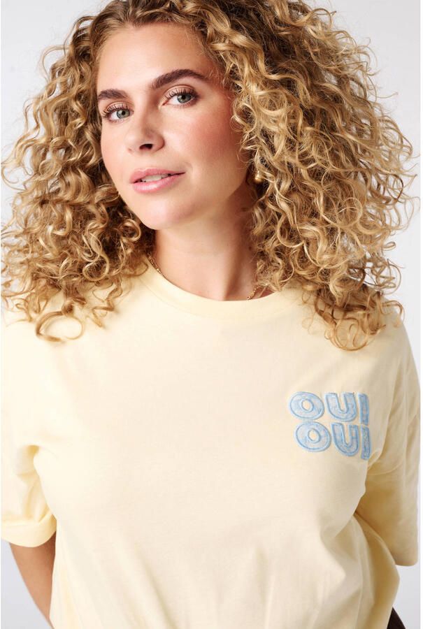 MS Mode T-shirt met print Plus Size lichtgeel - Foto 2