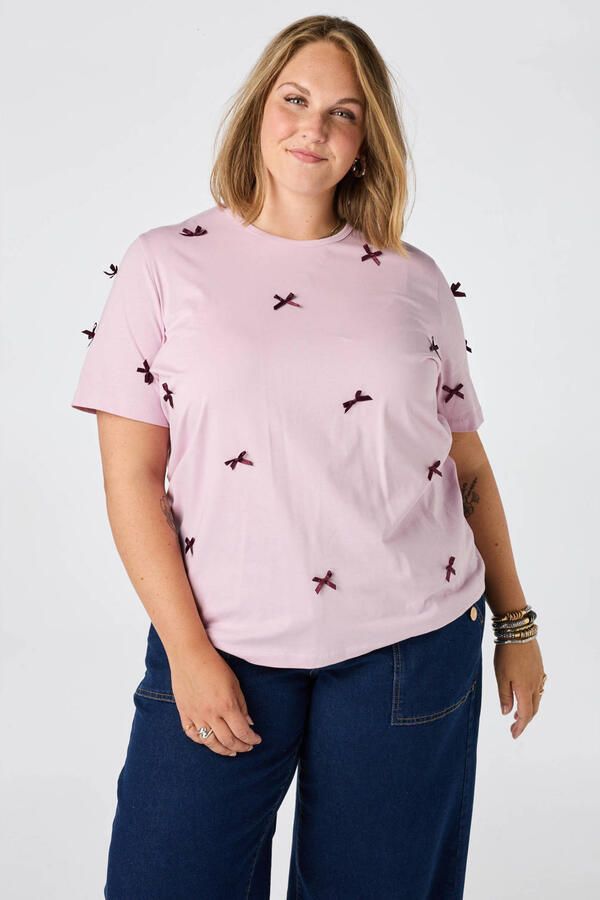 MS Mode T-shirt Plus Size lichtroze