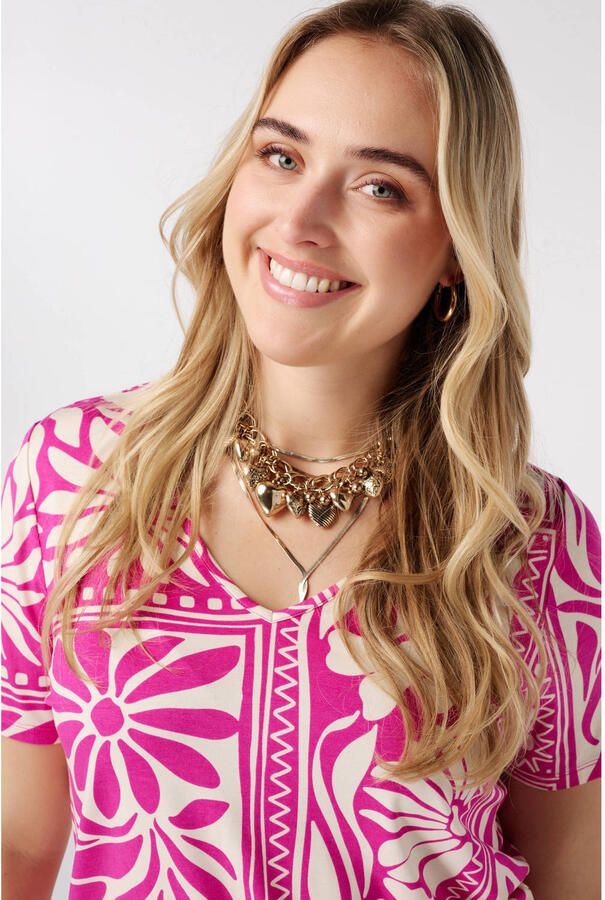 MS Mode T-shirt Plus Size met print roze - Foto 2