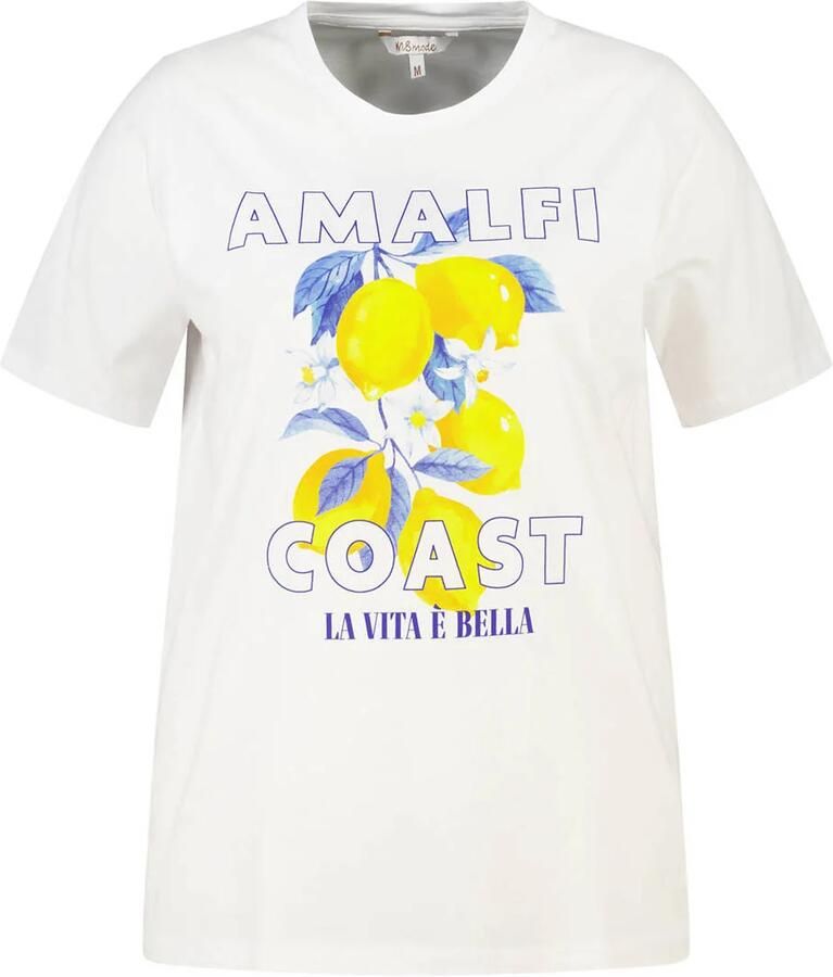 MS Mode T-shirt Plus Size met print wit - Foto 2