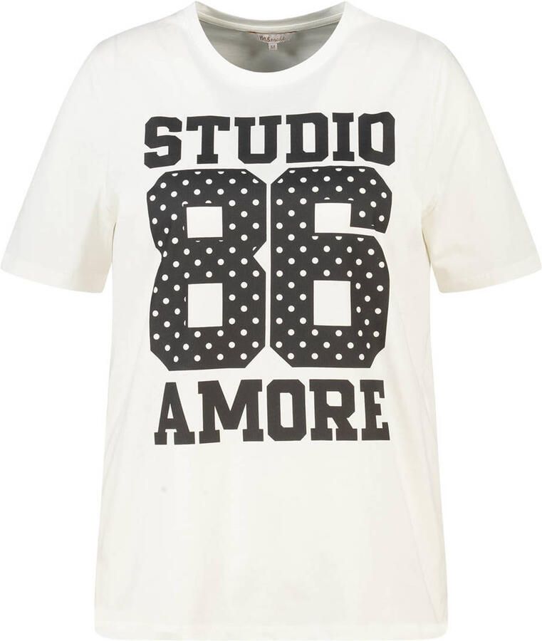 MS Mode T-shirt Plus Size met print wit - Foto 2
