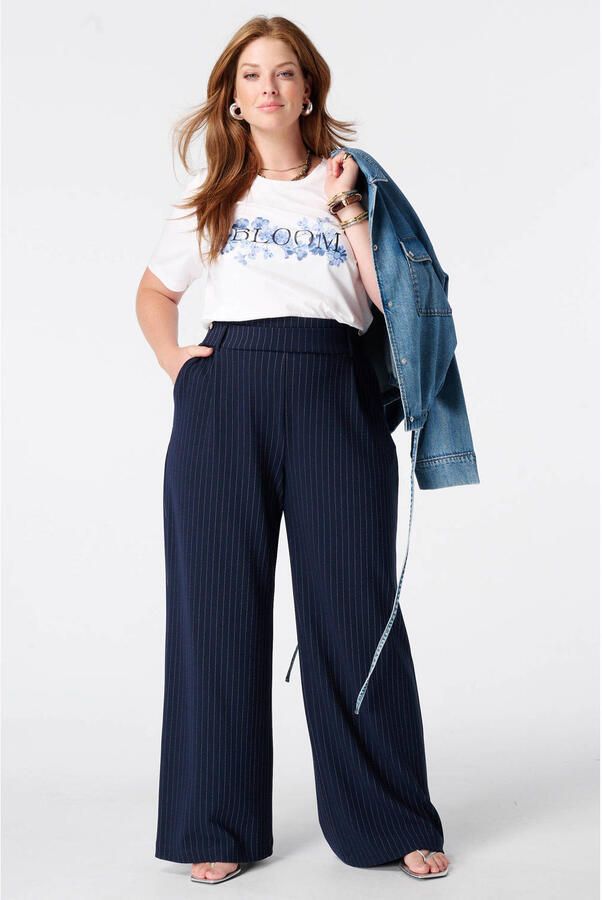 MS Mode T-shirt Plus Size met tekst wit