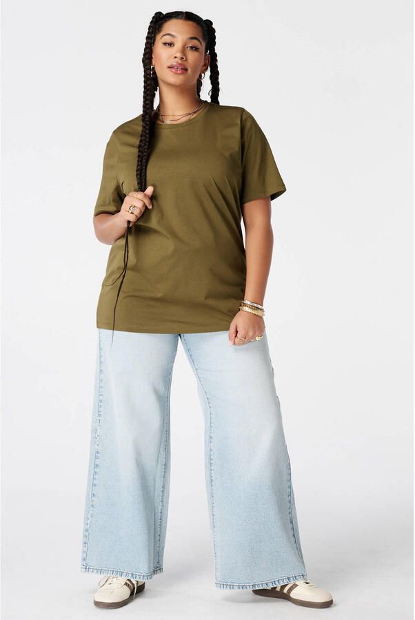 MS Mode T-shirt Plus Size olijfgroen - Foto 3