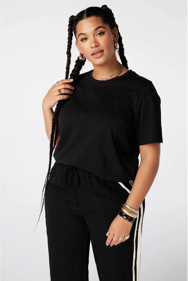 MS Mode T-shirt Plus Size zwart