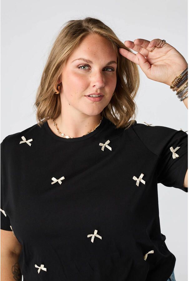 MS Mode T-shirt Plus Size zwart
