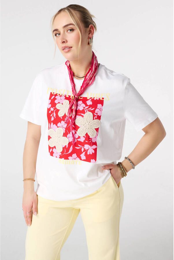 MS Mode T-shirt wit gehaakt
