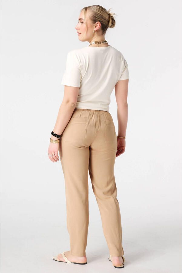 MS Mode tapered high waist broek camel - Foto 2