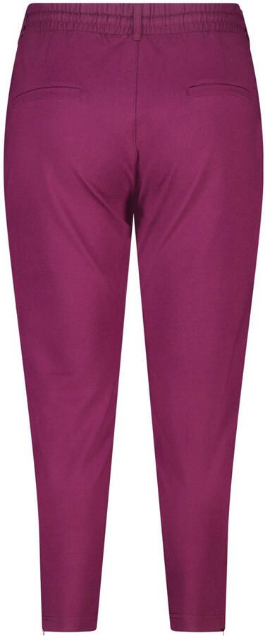 MS Mode tapered high waist casual broek aubergine - Foto 2