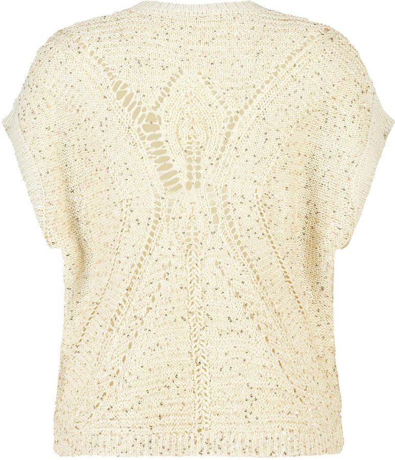 MS Mode top gehaakt beige - Foto 2