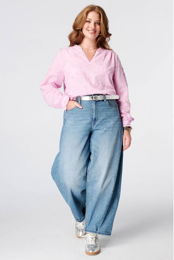 MS Mode top met borduursels Plus Size roze - Foto 2