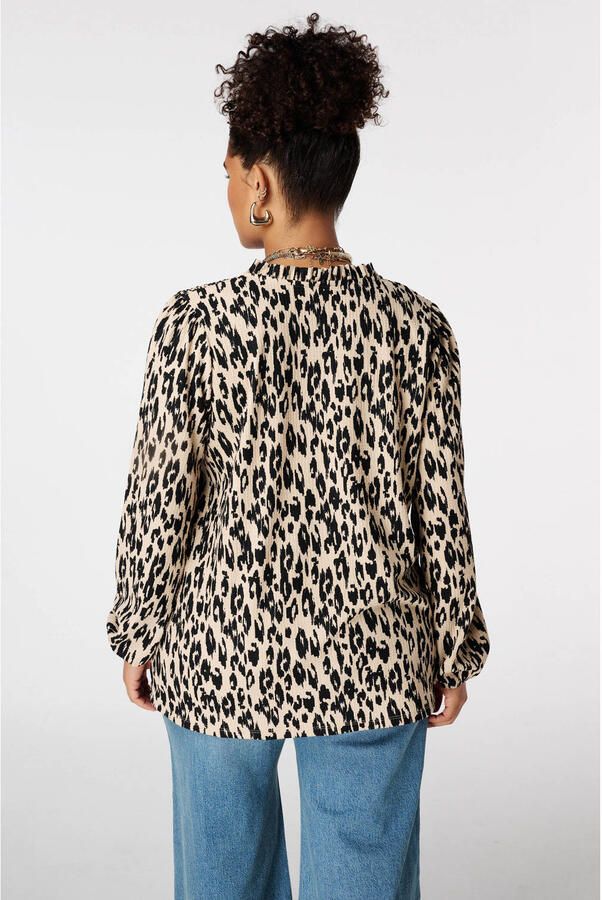 MS Mode top met dierenprint beige - Foto 3