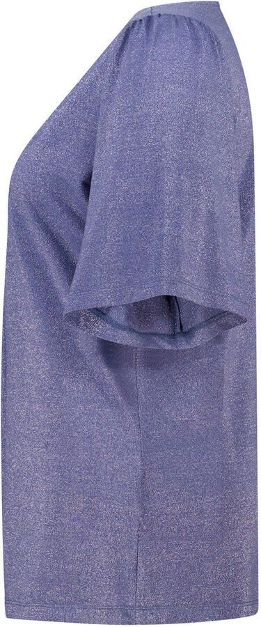 MS Mode top met lurex blauw - Foto 2