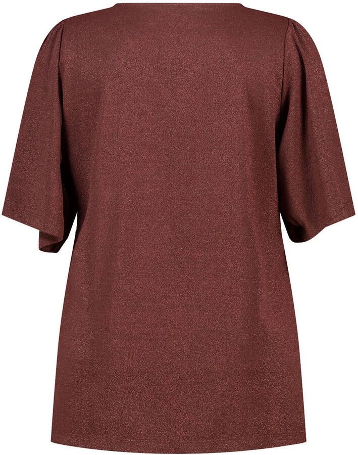 MS Mode top met lurex donkerrood - Foto 2