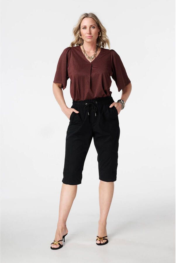 MS Mode top met lurex donkerrood - Foto 3