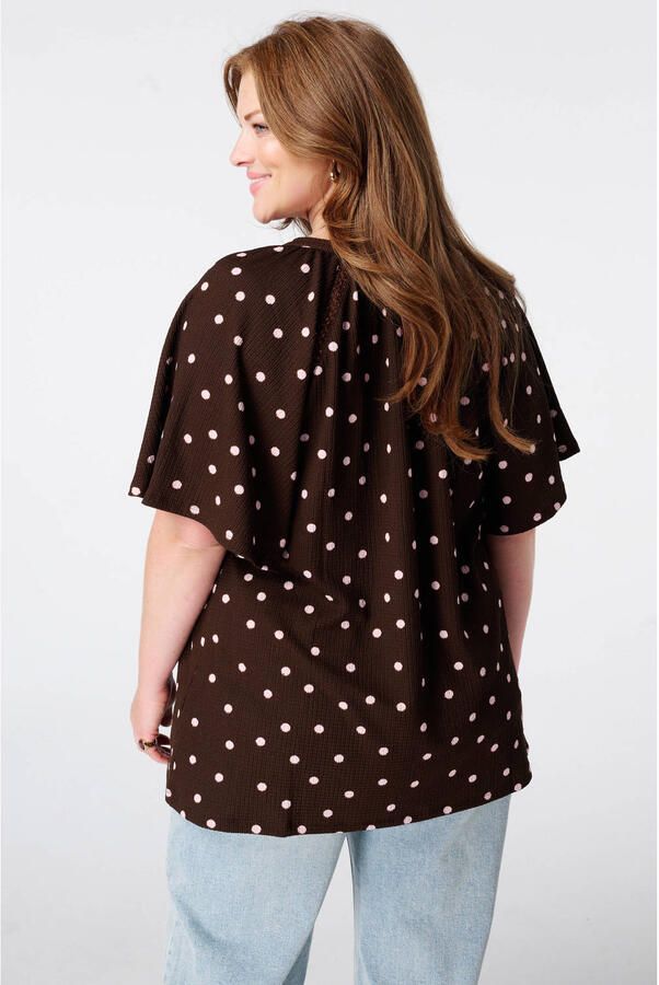 MS Mode top met print Plus Size bruin - Foto 3