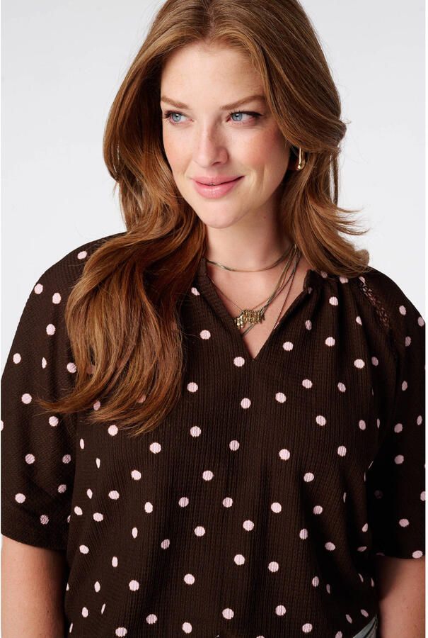 MS Mode top met print Plus Size bruin - Foto 2