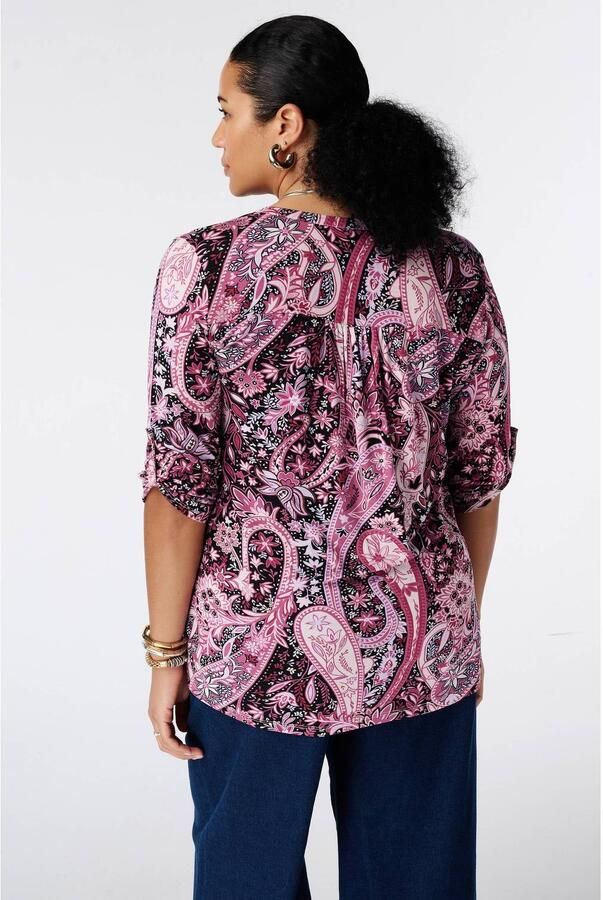 MS Mode top met print roze zwart - Foto 3