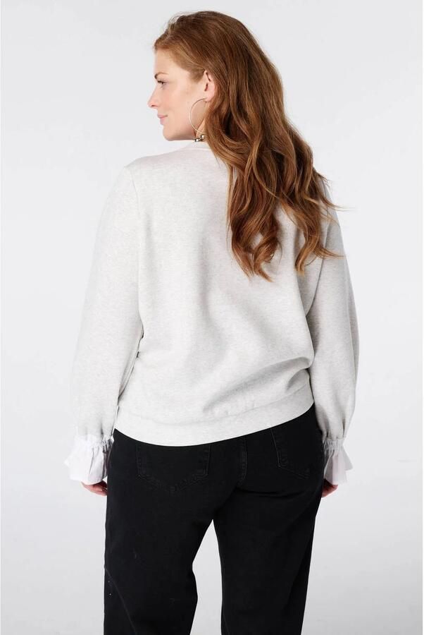 MS Mode top met ruches grijs - Foto 3