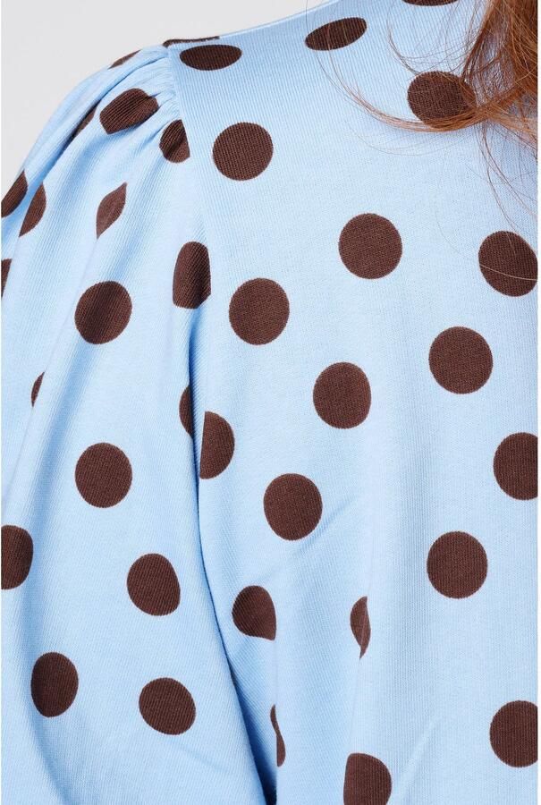 MS Mode top met stippen Plus Size blauw - Foto 2