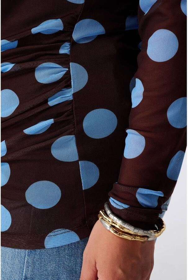 MS Mode top met stippen Plus Size bruin - Foto 3