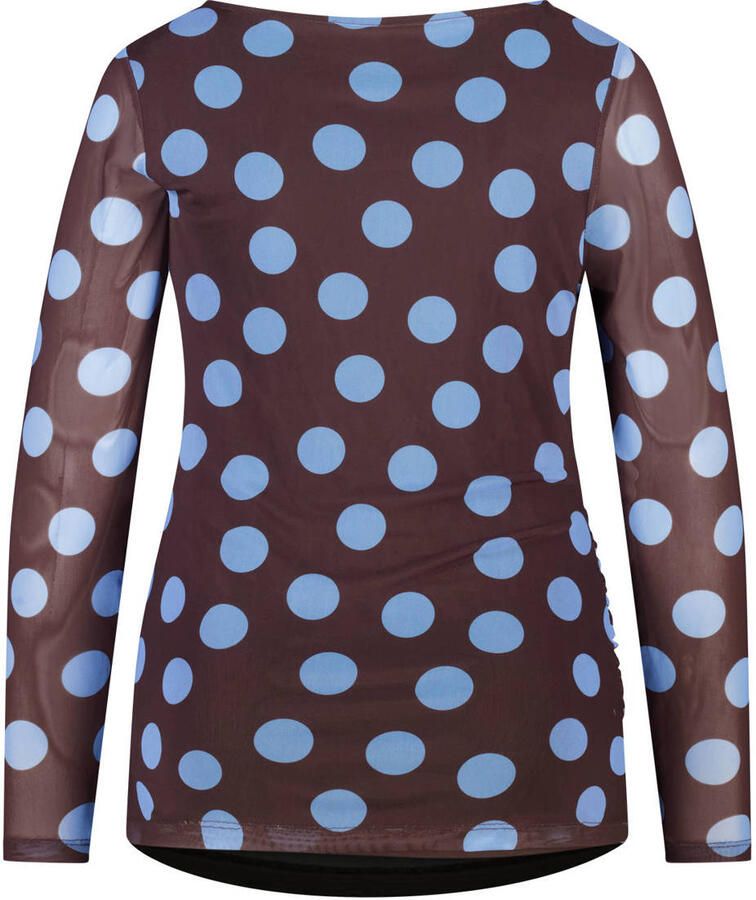 MS Mode top met stippen Plus Size bruin - Foto 2