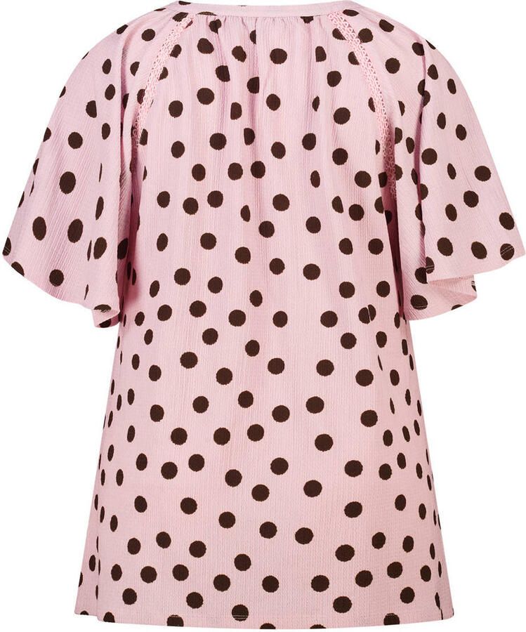 MS Mode top met stippen Plus Size roze - Foto 2