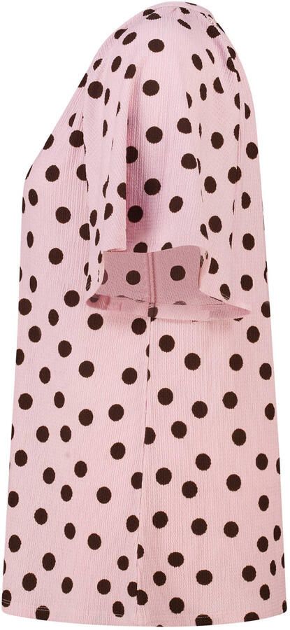 MS Mode top met stippen Plus Size roze - Foto 3