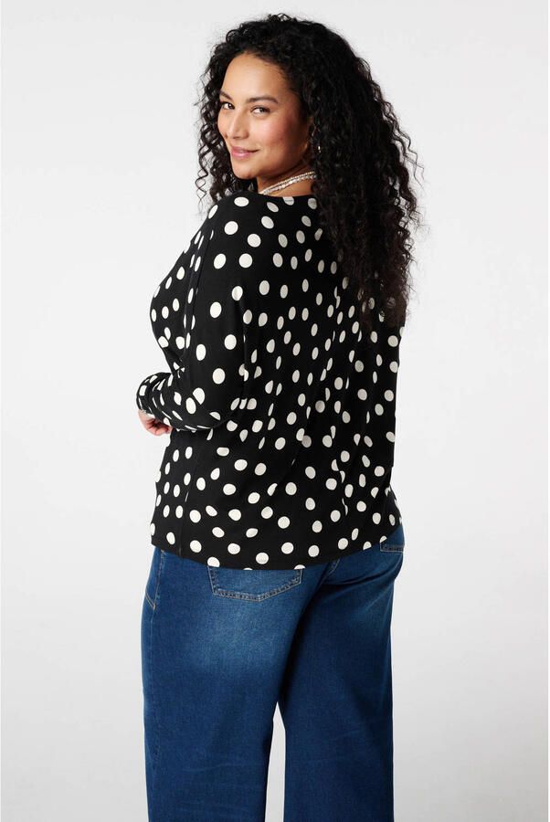 MS Mode top met stippen zwart - Foto 3