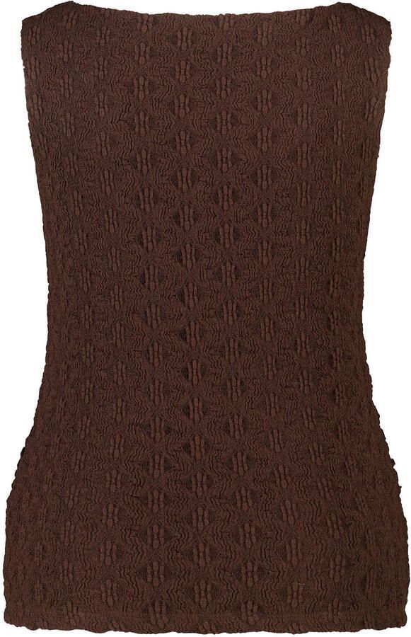 MS Mode top met textuur bruin - Foto 2