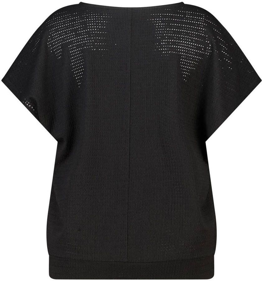 MS Mode top met textuur zwart - Foto 2